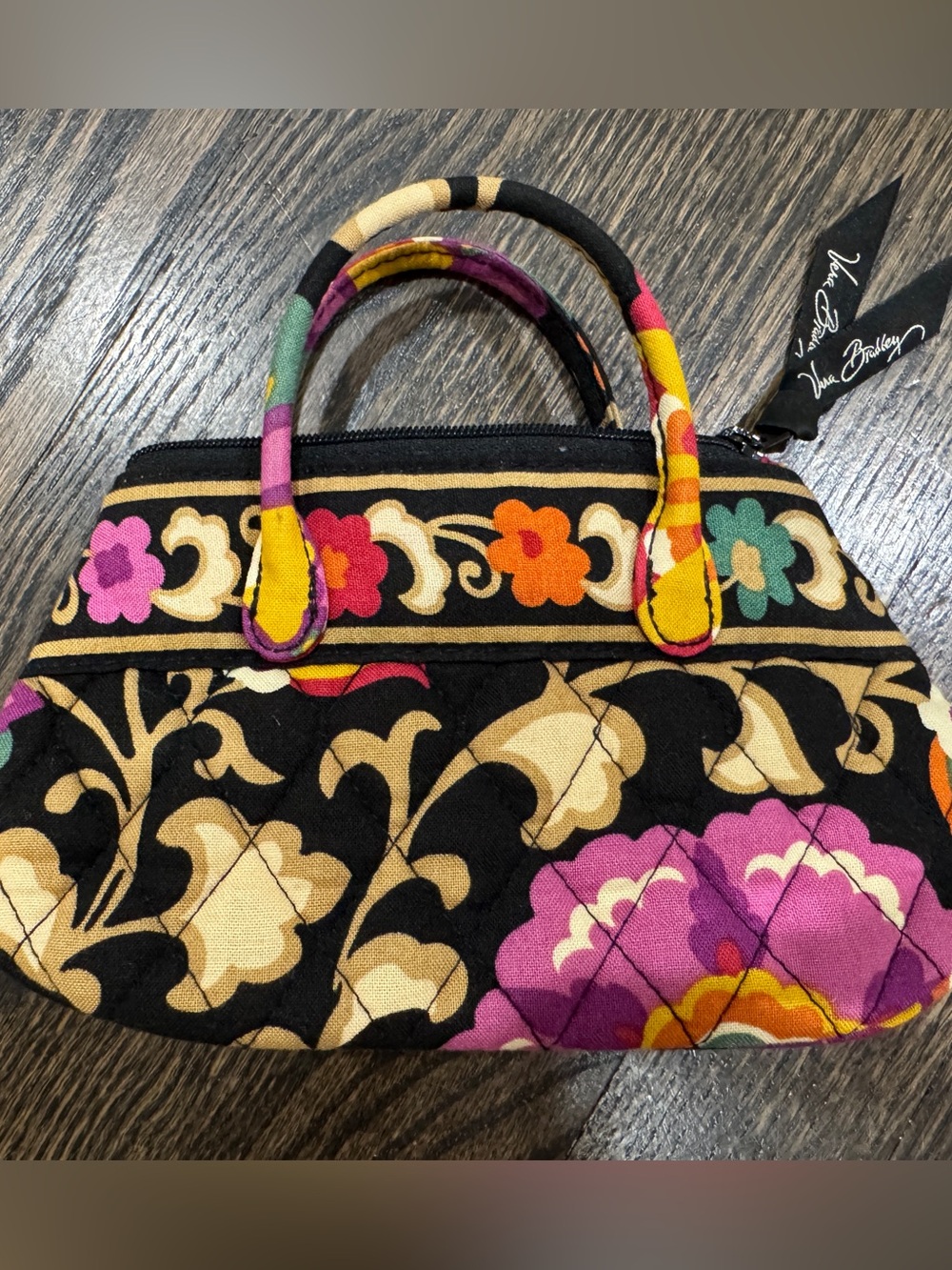 Vera Bradley • Suzani Mini Floral Bag Purse - Picture 7 of 8